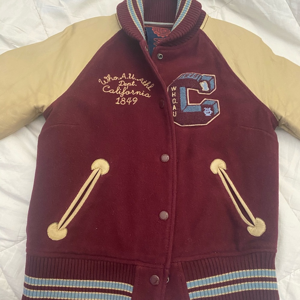 who.a.u varsity jacket